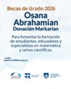 Becas Osana Abrahamian – Donación Markarian para estudiar Matemática