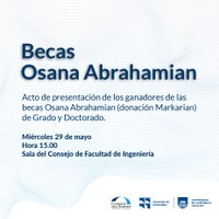 Becas Osana Abrahamian: grado y doctorado